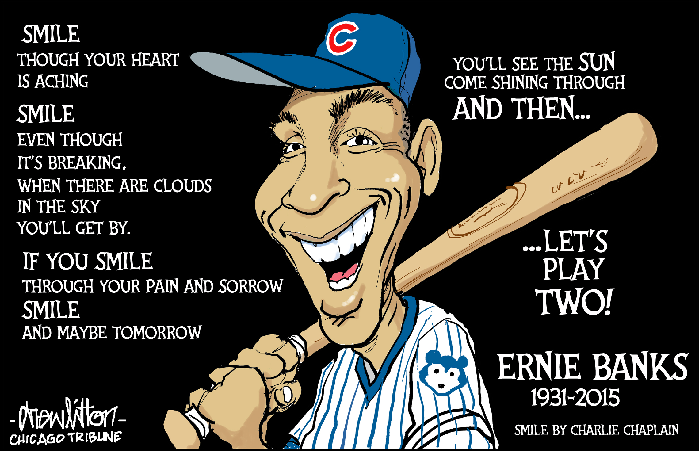 Go Cubbies Go: Ernie Smiles for thee!